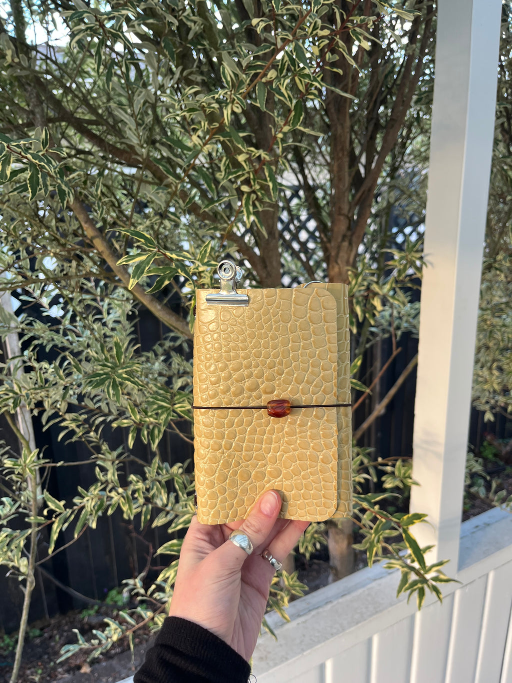A6 yellow embossed