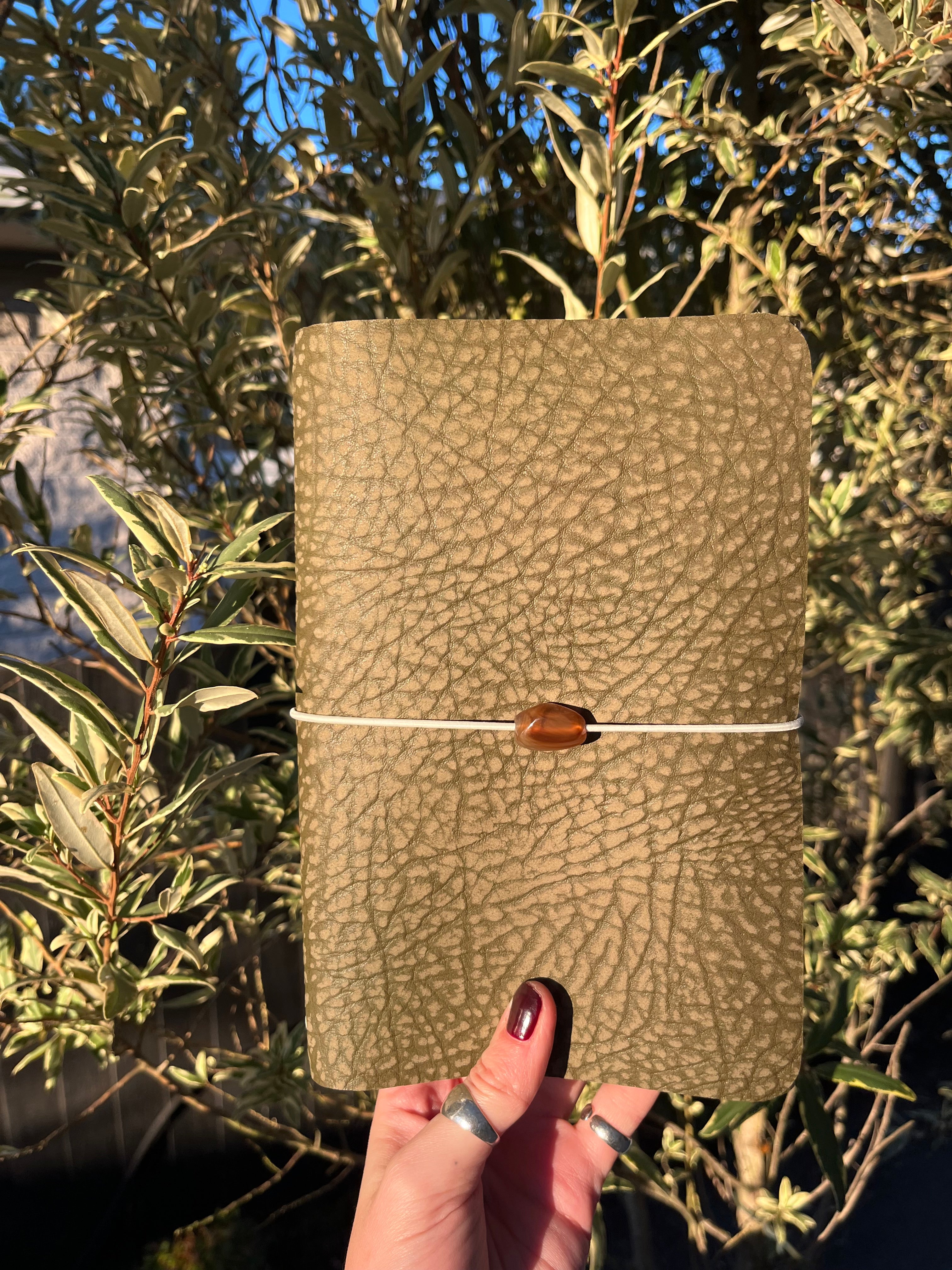 A5 khaki textured