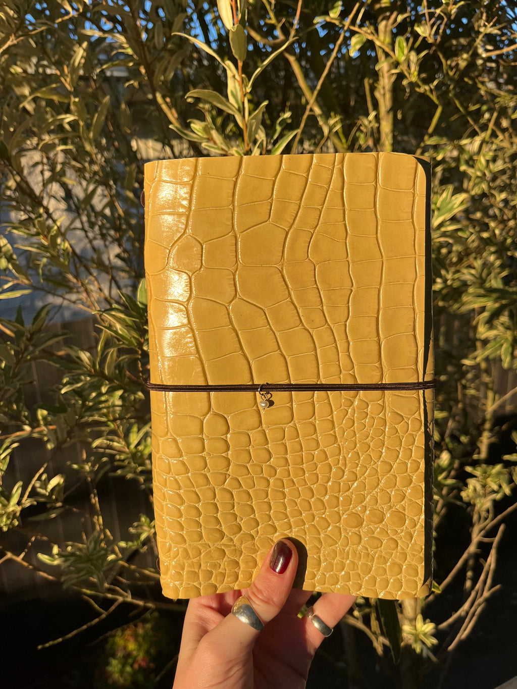 A5 yellow embossed