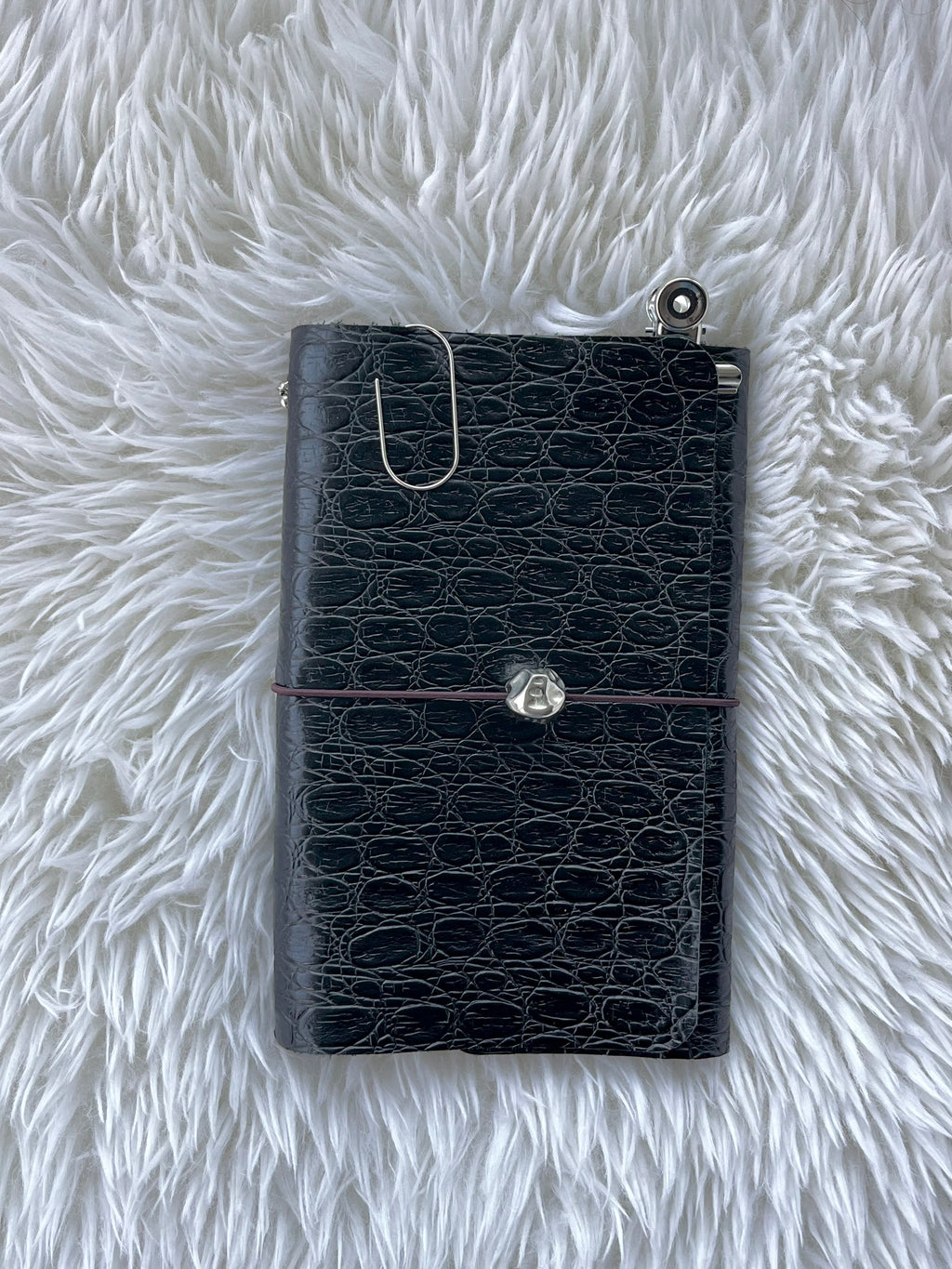 A5 black embossed
