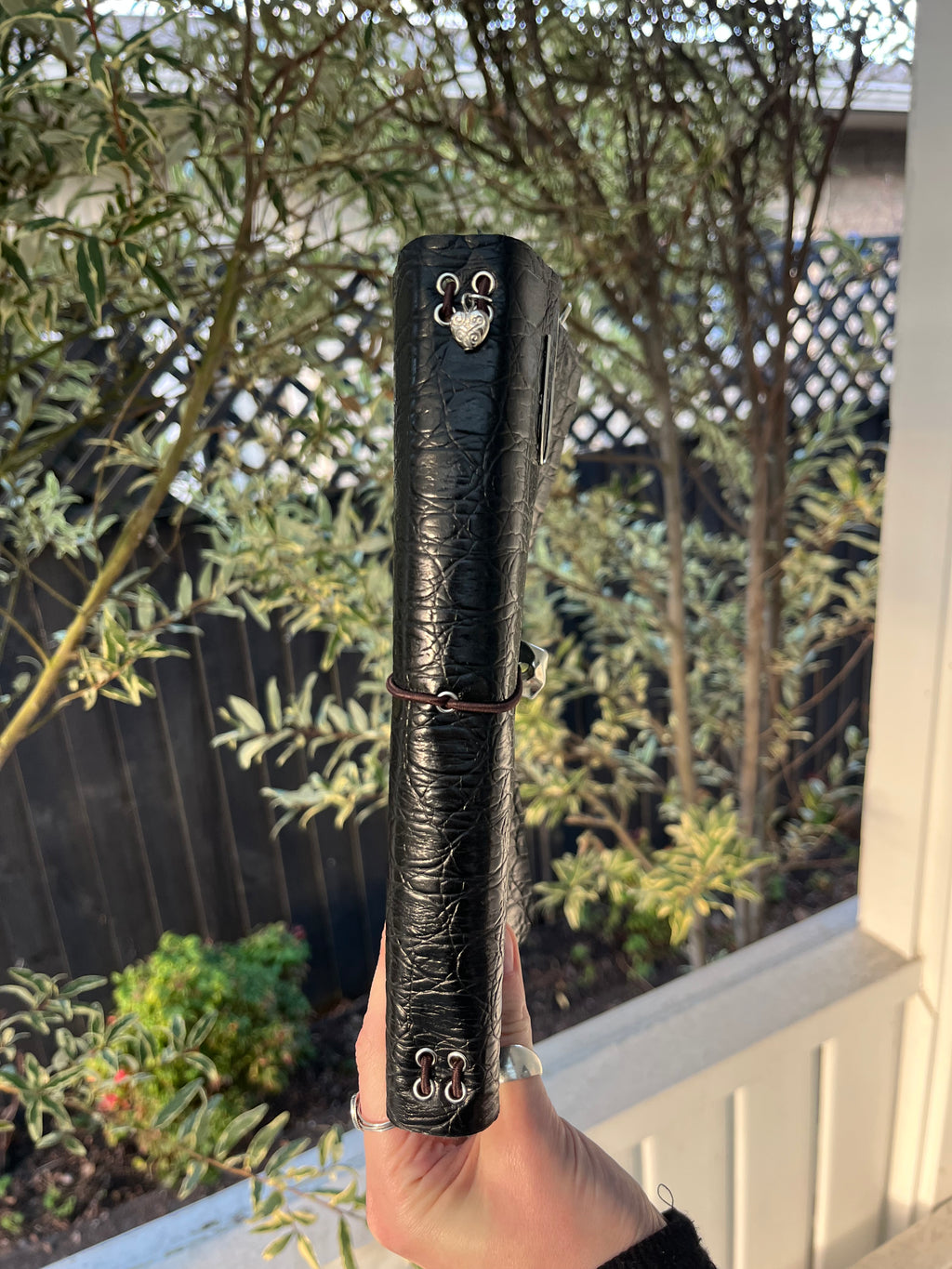 A5 black embossed