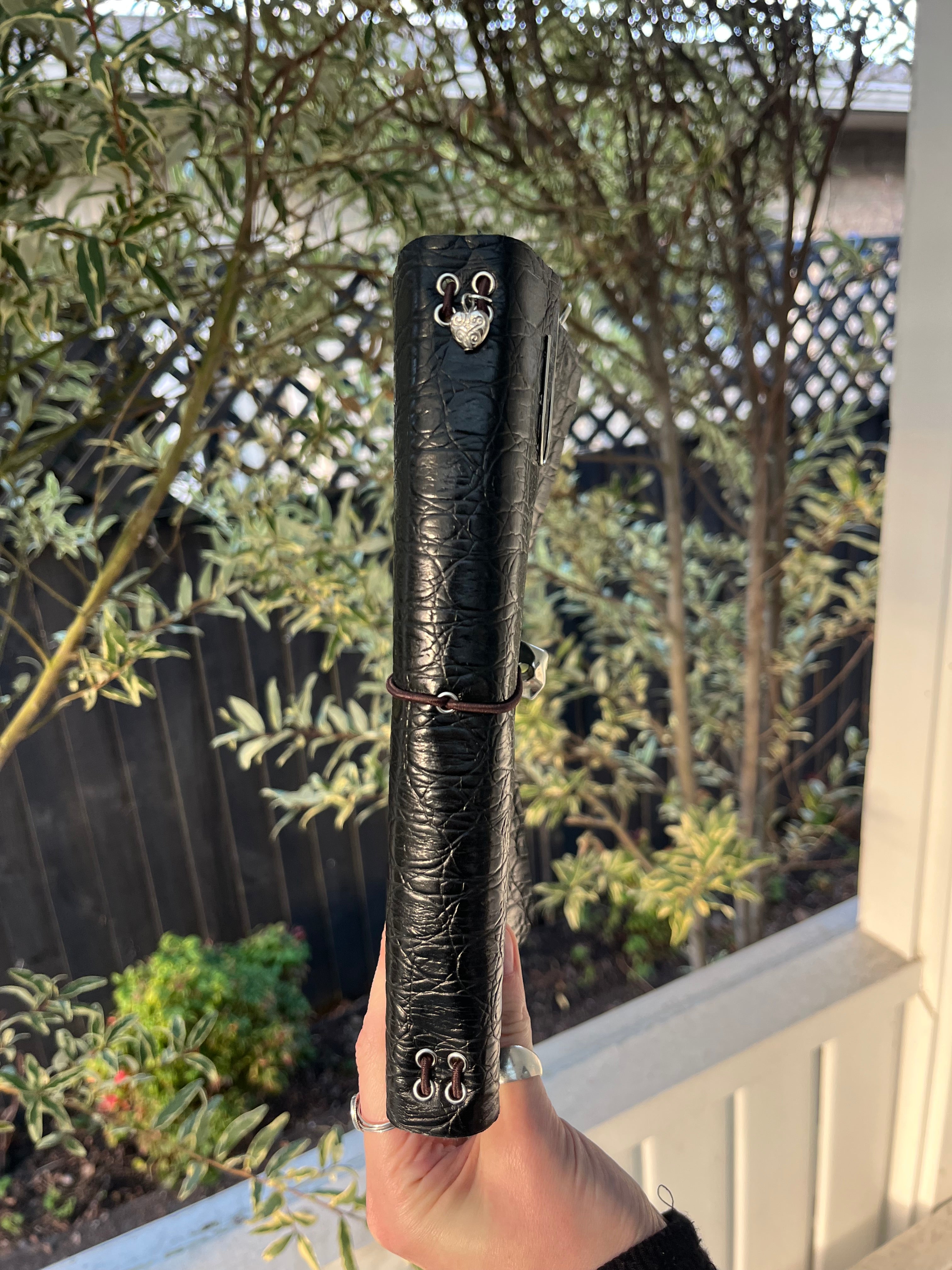 A5 black embossed