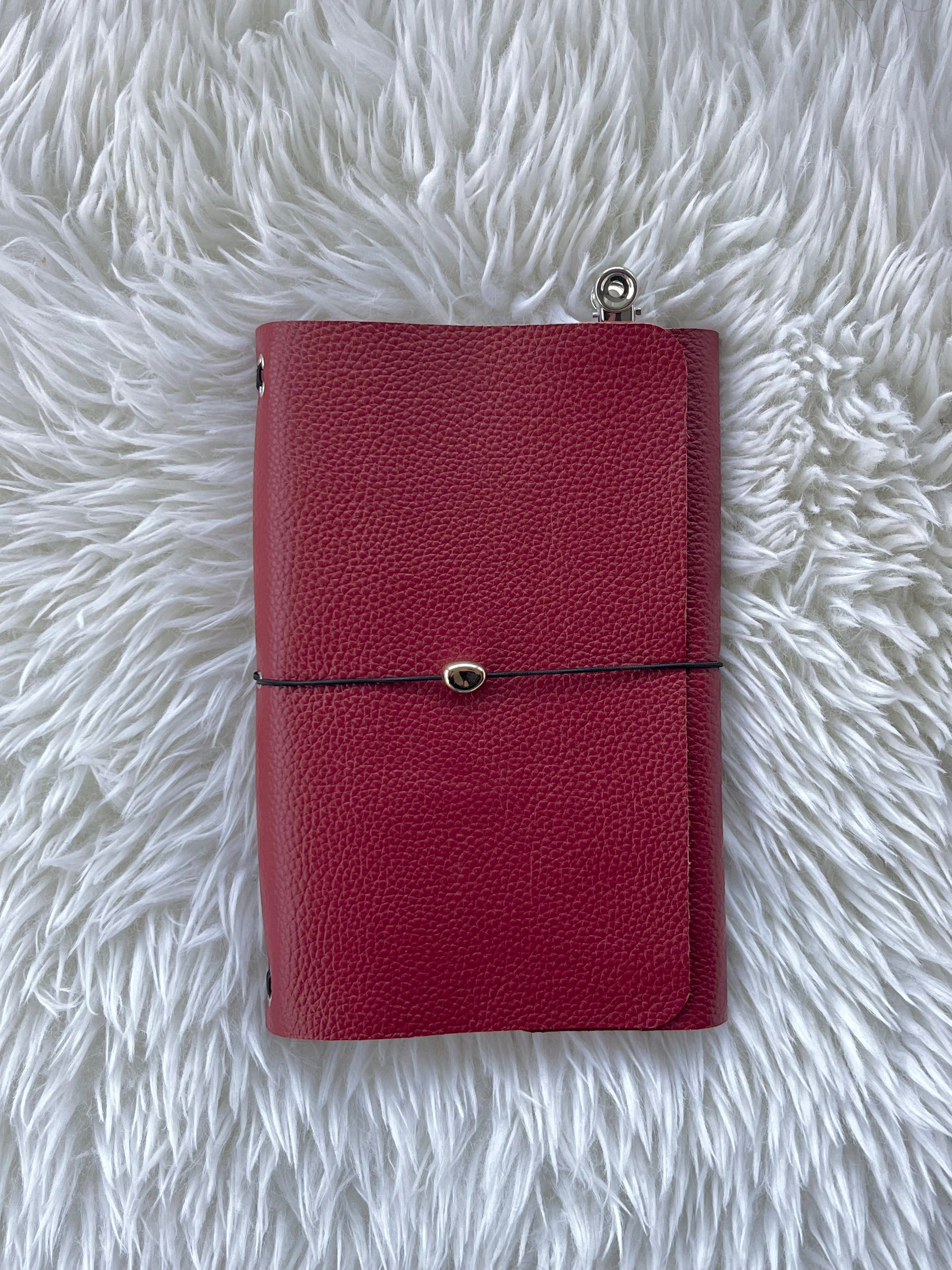 A5 red pebbled