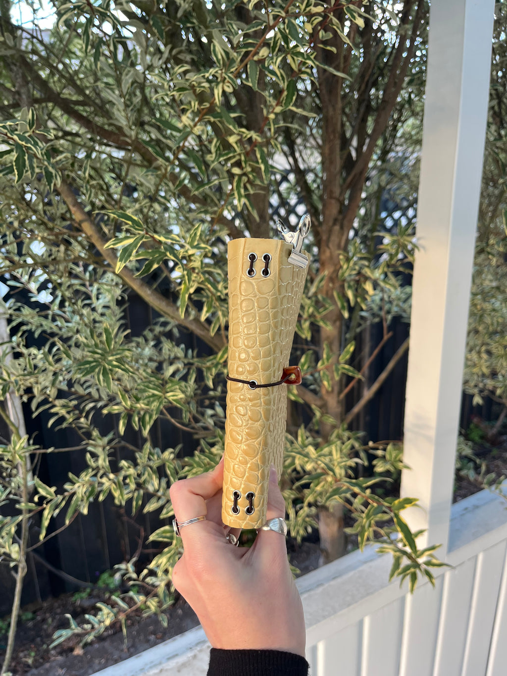 A6 yellow embossed