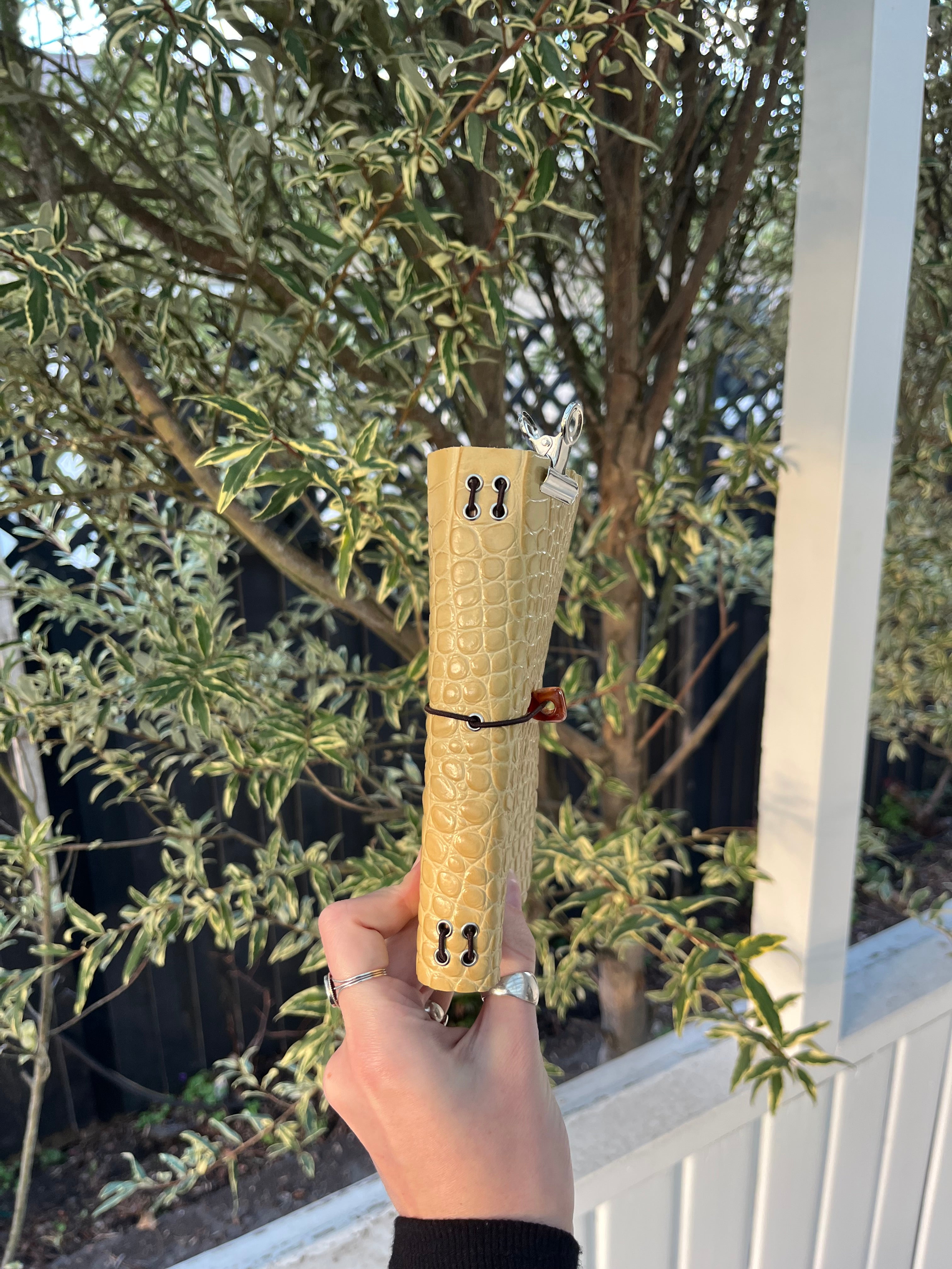 A6 yellow embossed