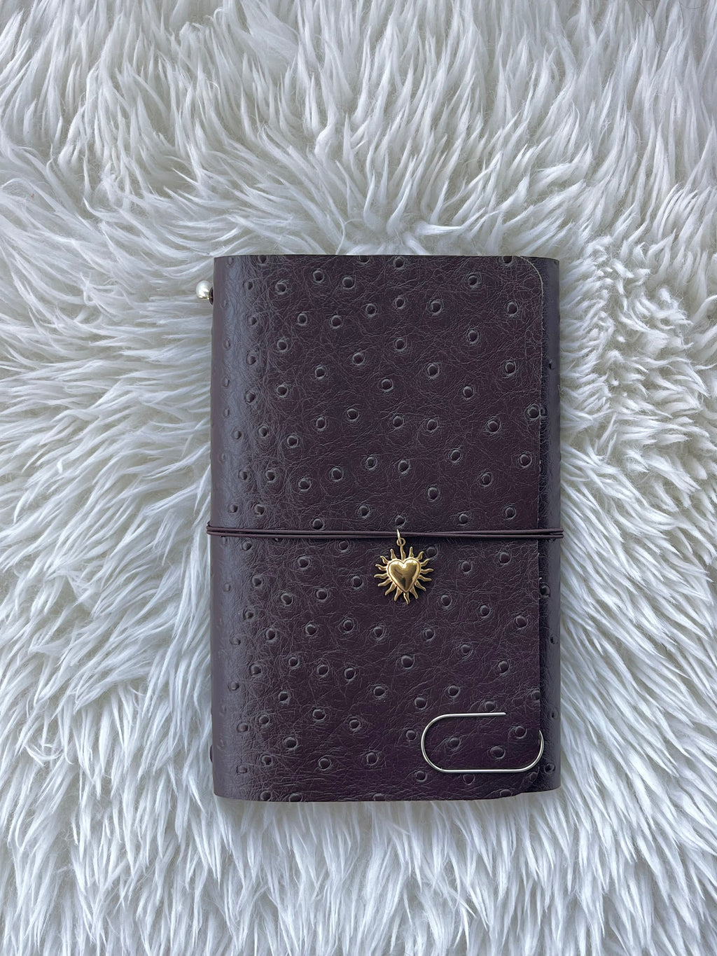 A5 brown embossed
