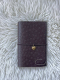 A5 brown embossed
