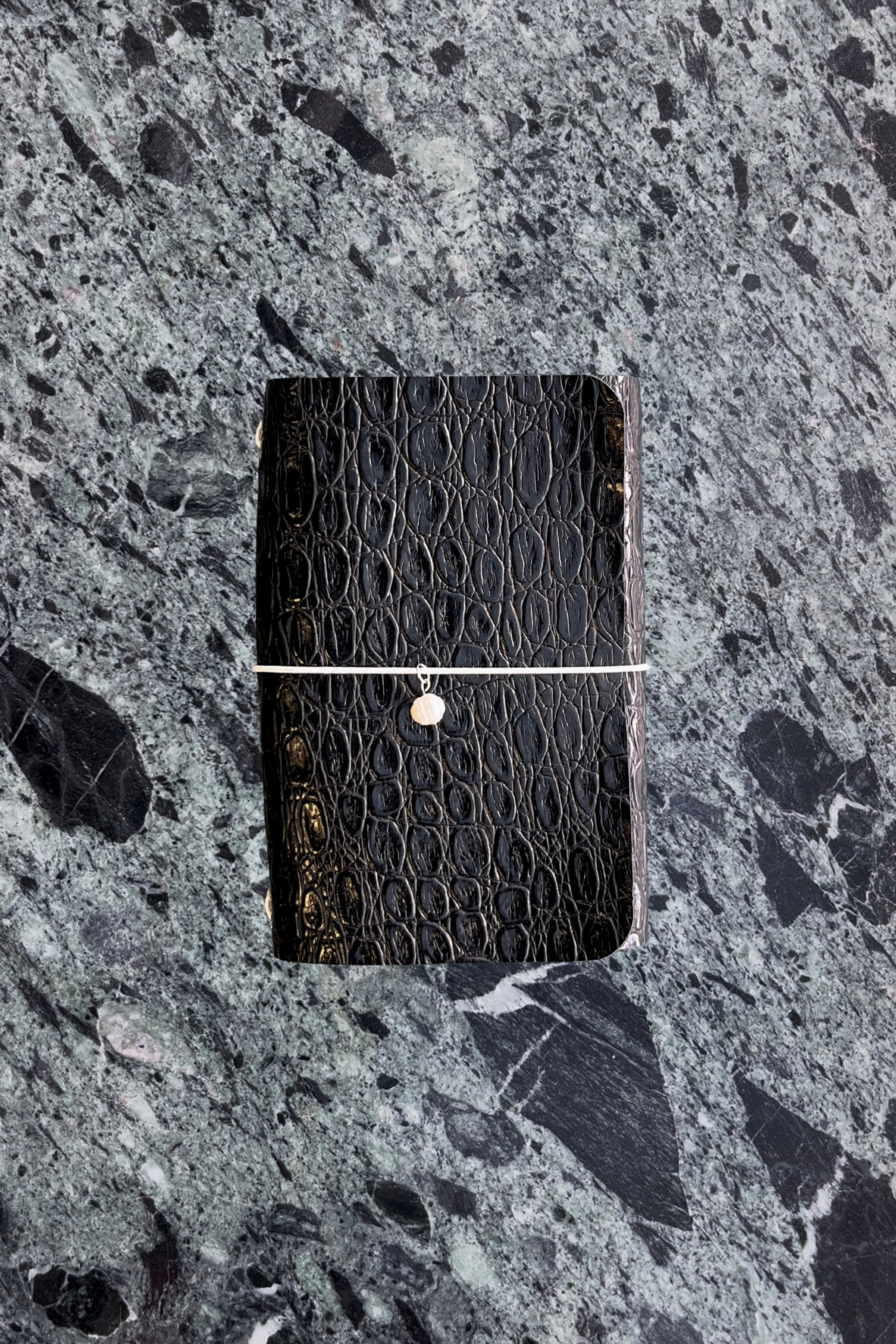 A6 black embossed