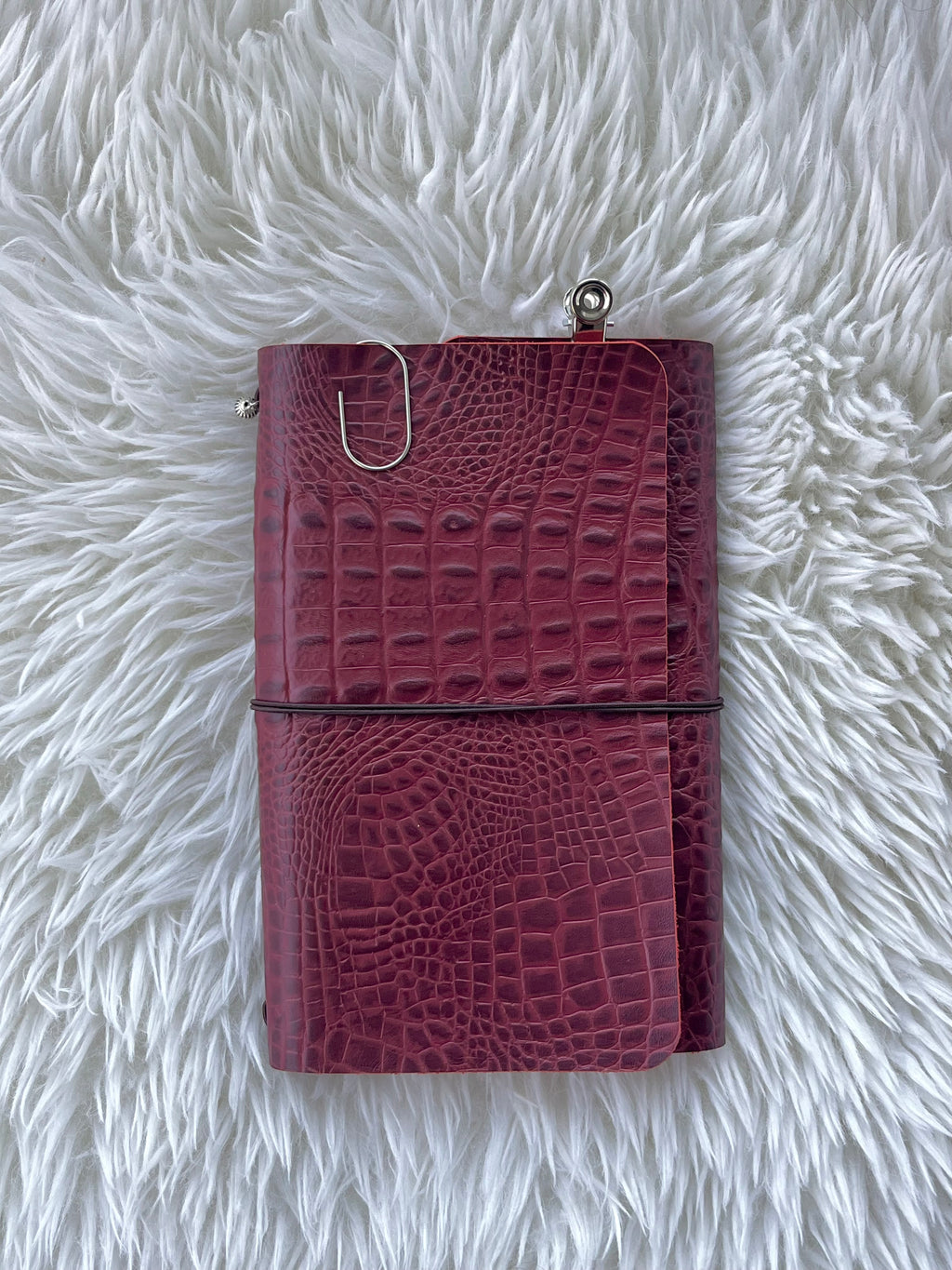 A5 red embossed