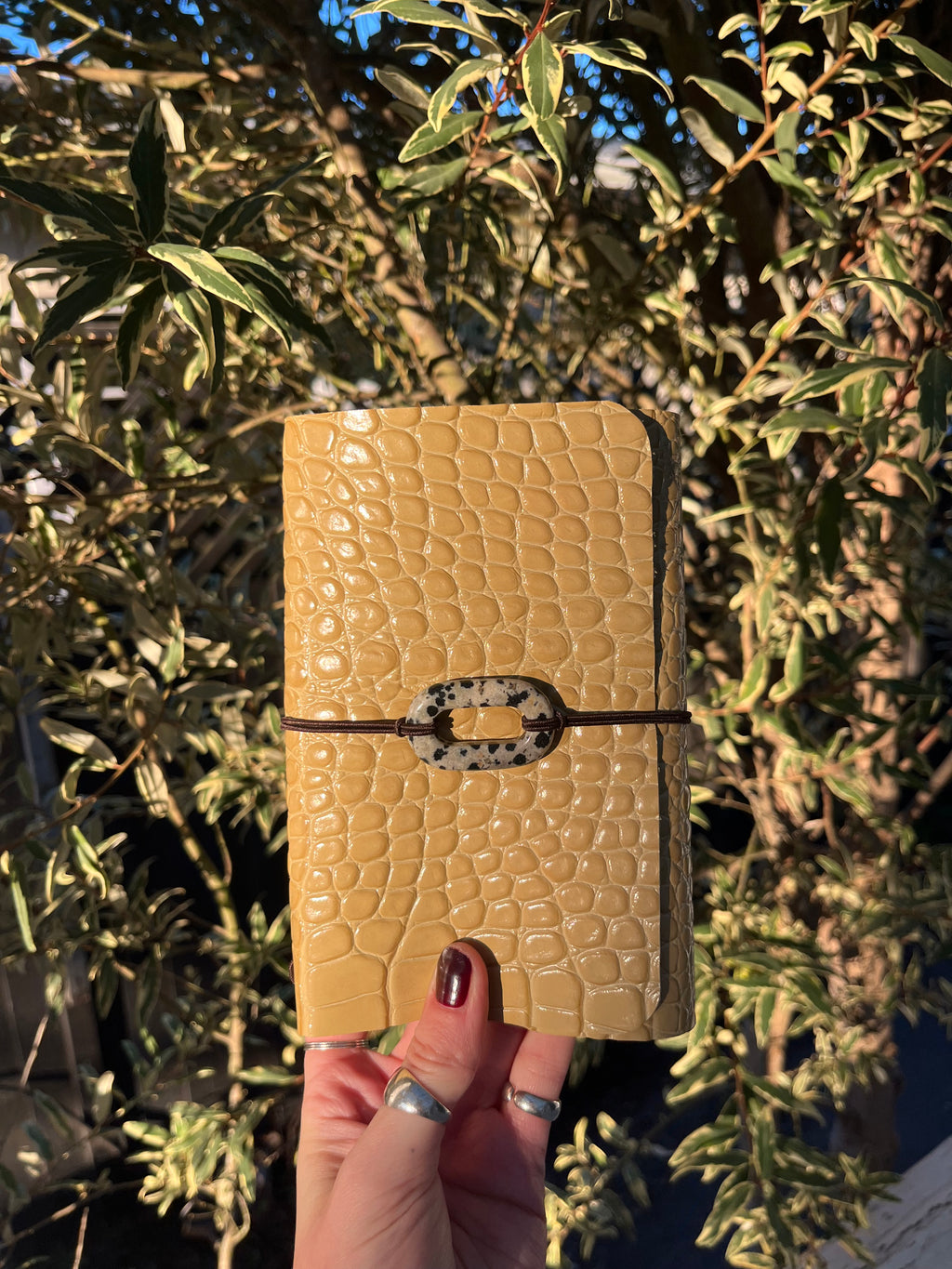 A6 yellow embossed