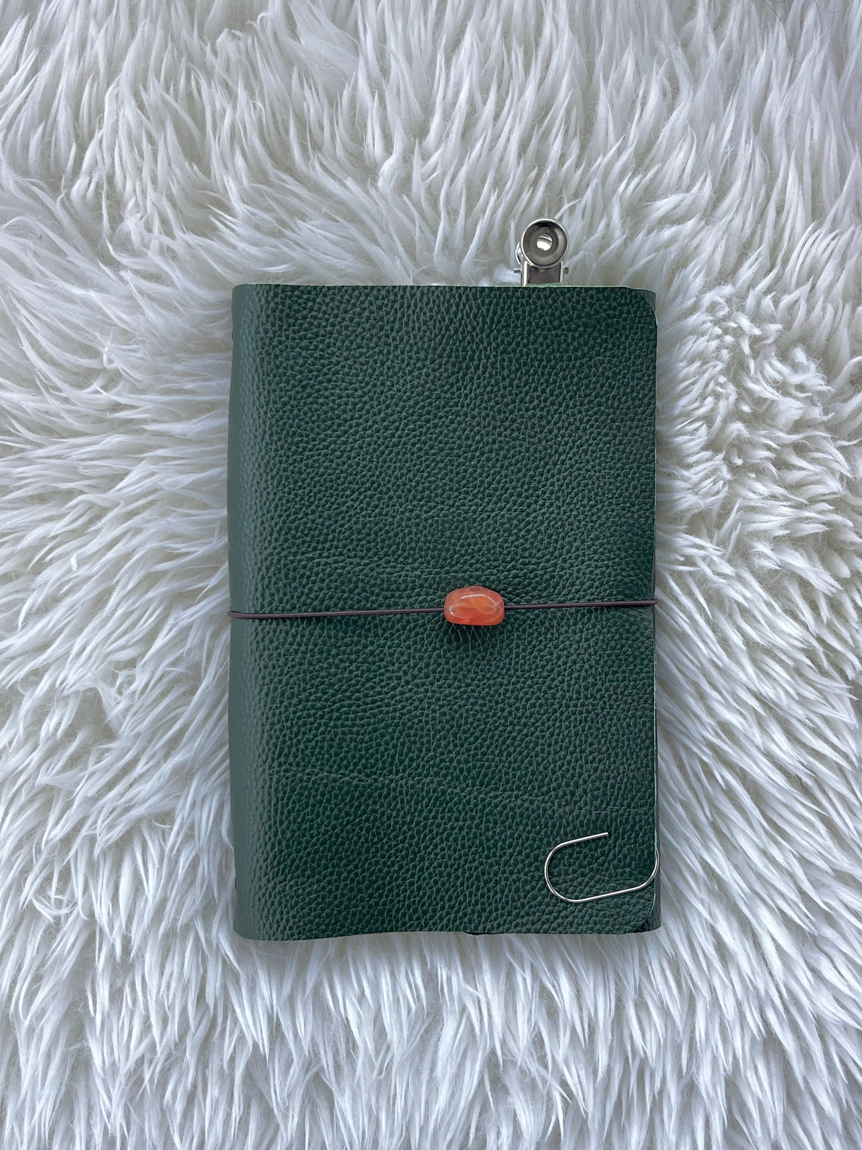 A5 green pebbled